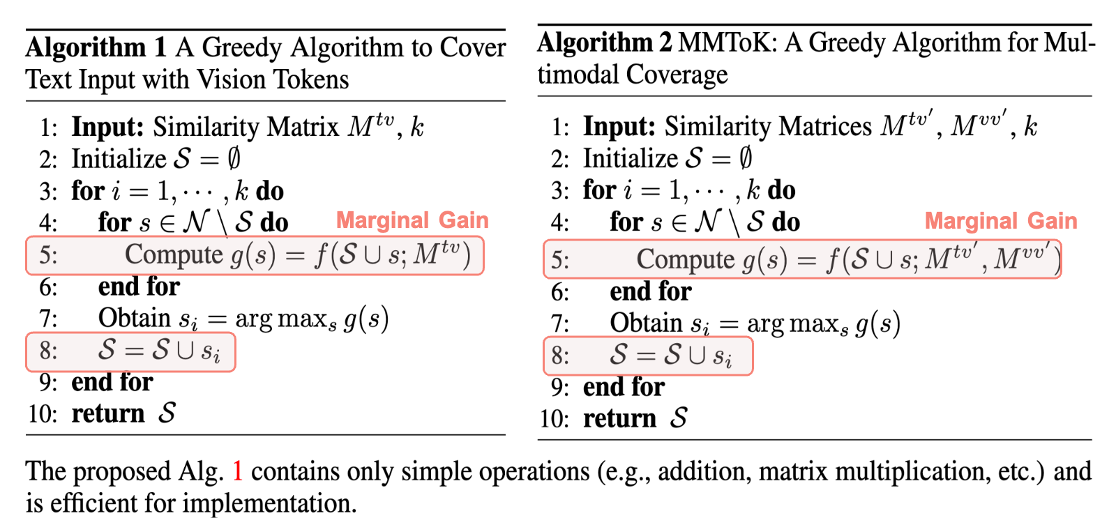 MMTok Algorithm Pseudocode